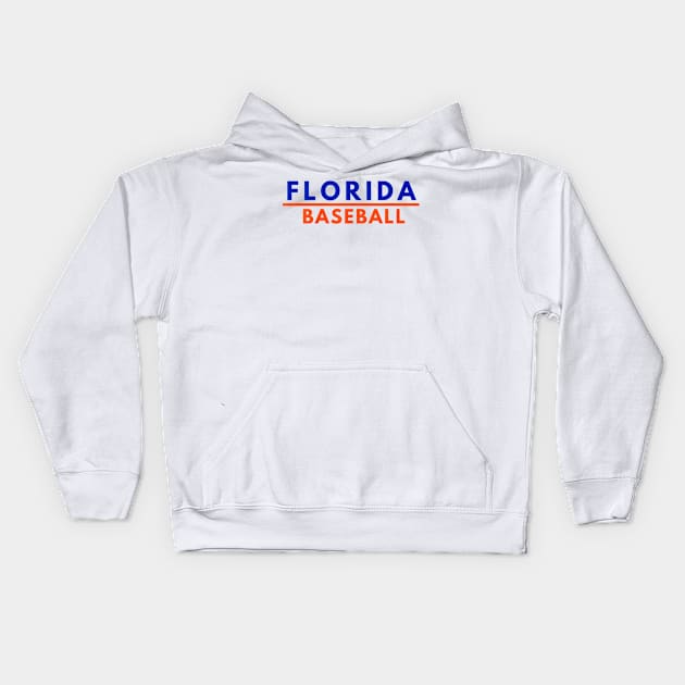 florida baseball Kids Hoodie by Qurax